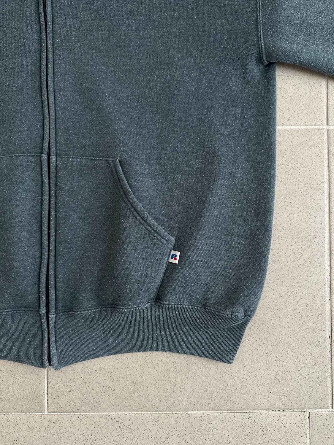 90s 빈티지 러셀 후드집업 다크그레이 XL 상품이미지3