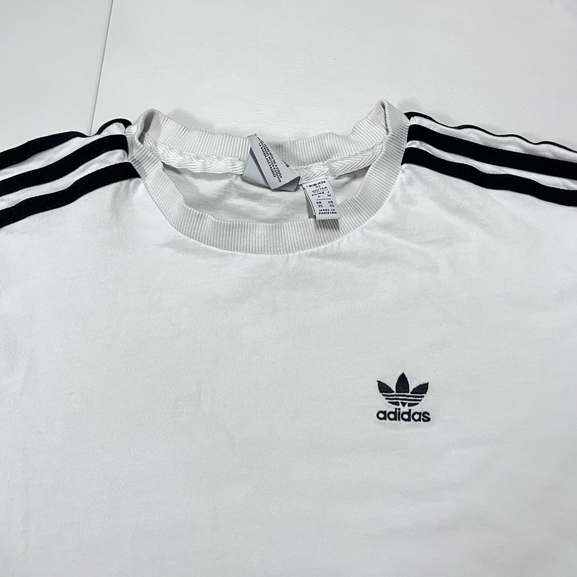 [정품] 아디다스 화이트 삼선 반팔티 [ XS ] 상품이미지3