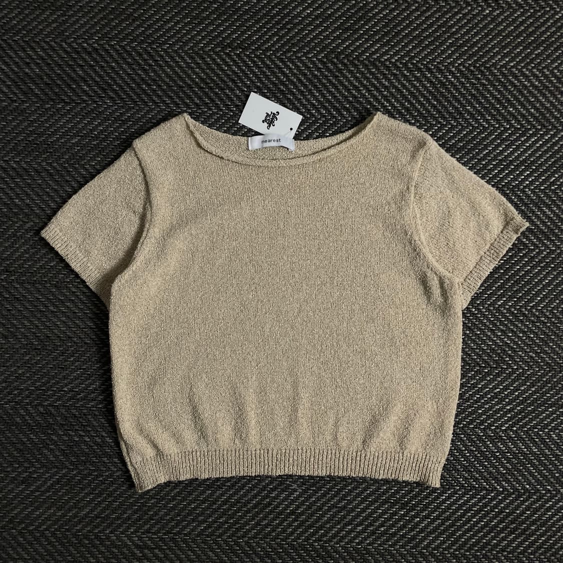 빈티지 우먼스 부클레 크롭 니트o 3172 상품이미지1