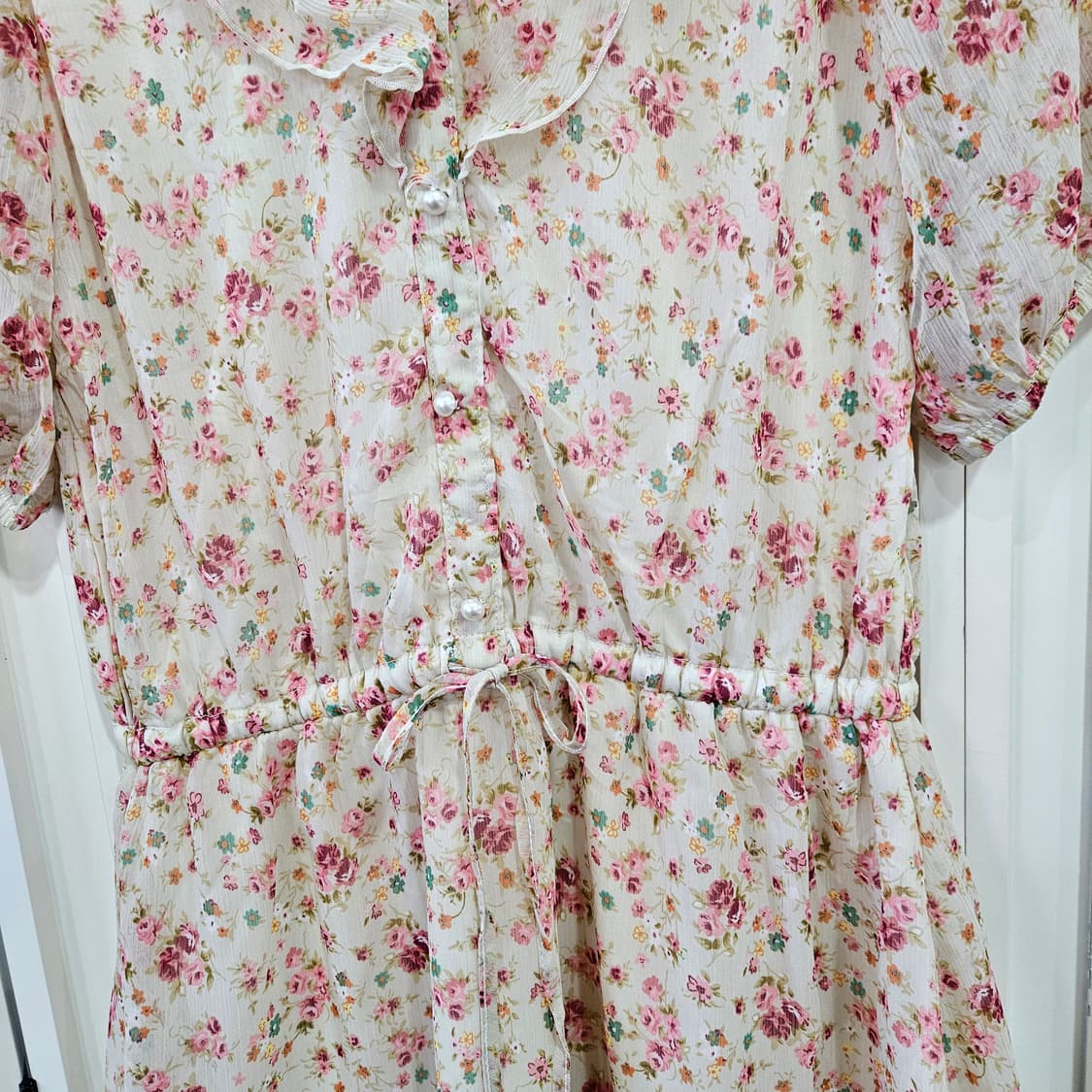 플라워 쉬폰 미니 원피스 상품이미지3