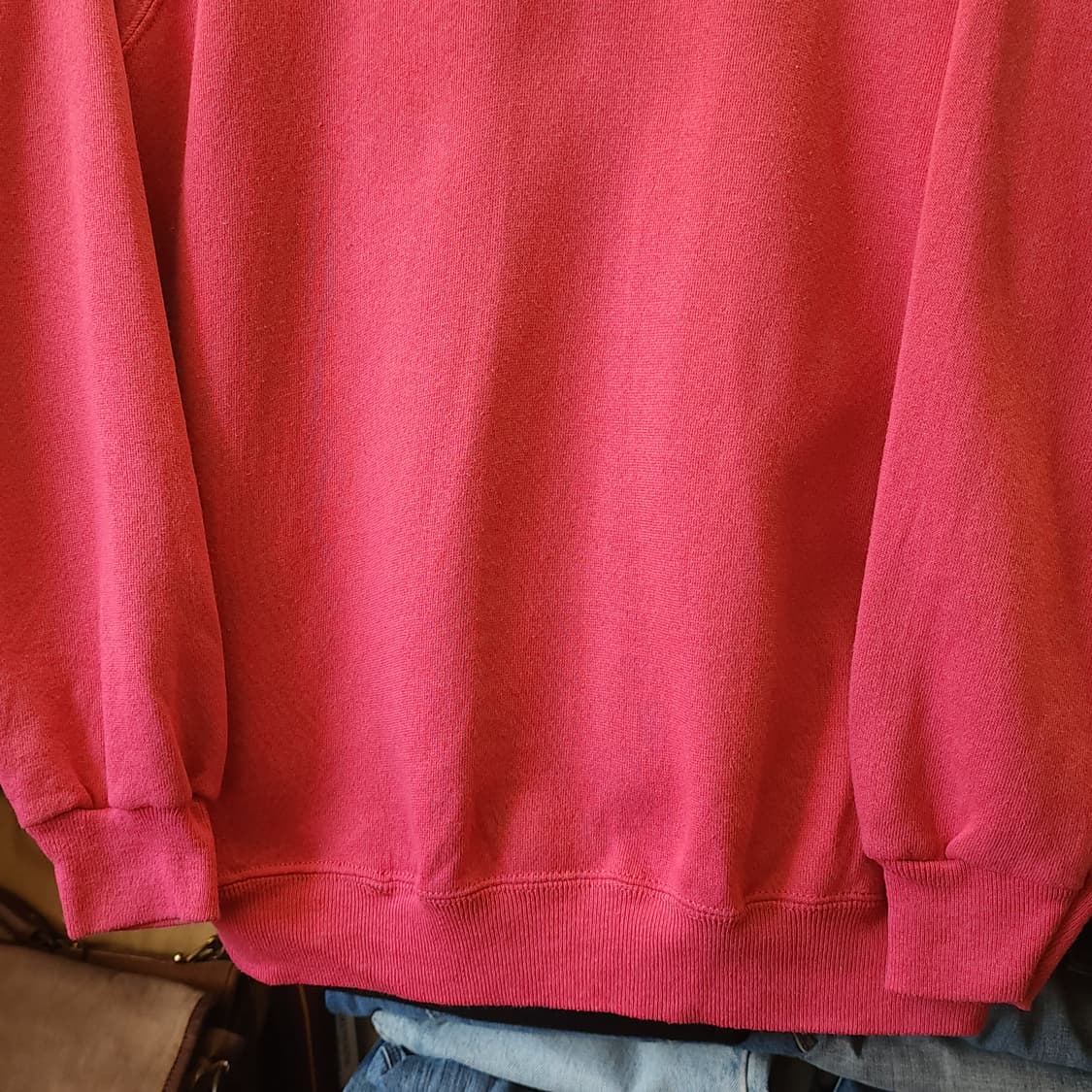 90s 헤인즈 빈티지 스웻셔츠 플레인 스웻셔츠 핫핑크 L 상품이미지5