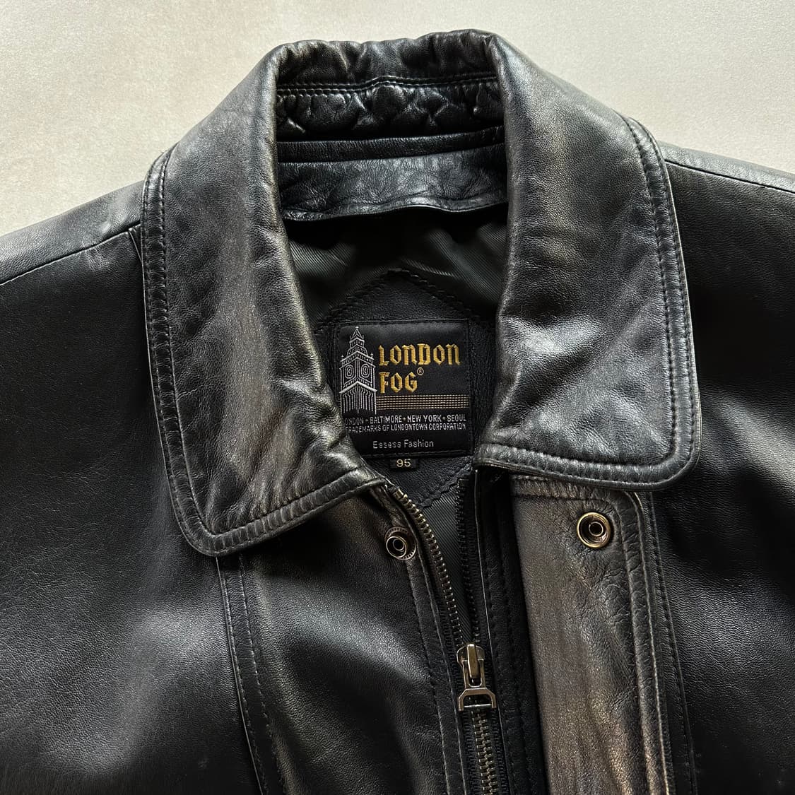 [M]런던포그 90s 양가죽 레더 봄버 자켓 상품이미지8