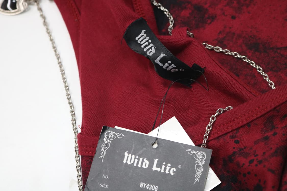 WILD LIFE 와일드 라이프 락시크 펜던트 체인 레드 긴팔티셔츠 상품이미지8