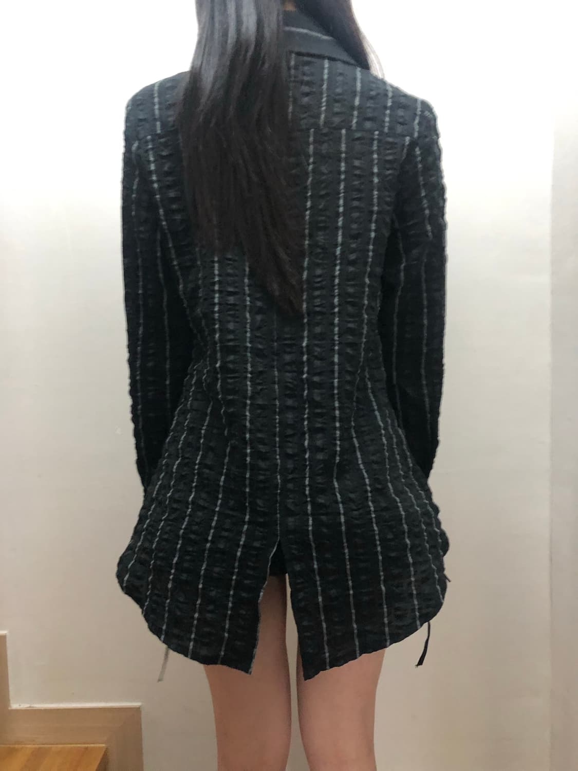 빈티지 블랙 스트라이프 셔링 셔츠 상품이미지10