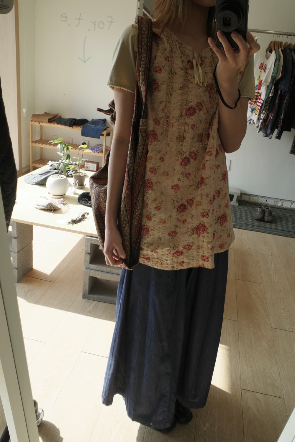 꽃 프릴 블라우스 상품이미지5