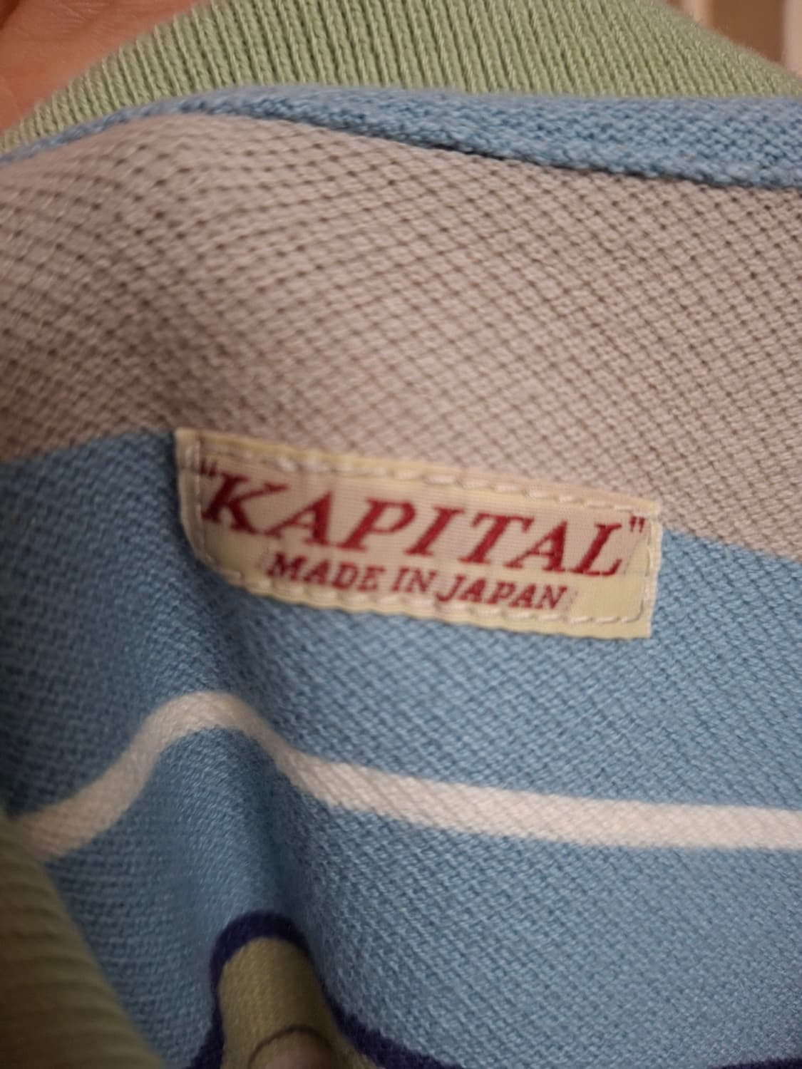 [1]캐피탈 멀티 보더 카노코 박스 폴로 kapital / 피케티 카라티 상품이미지2