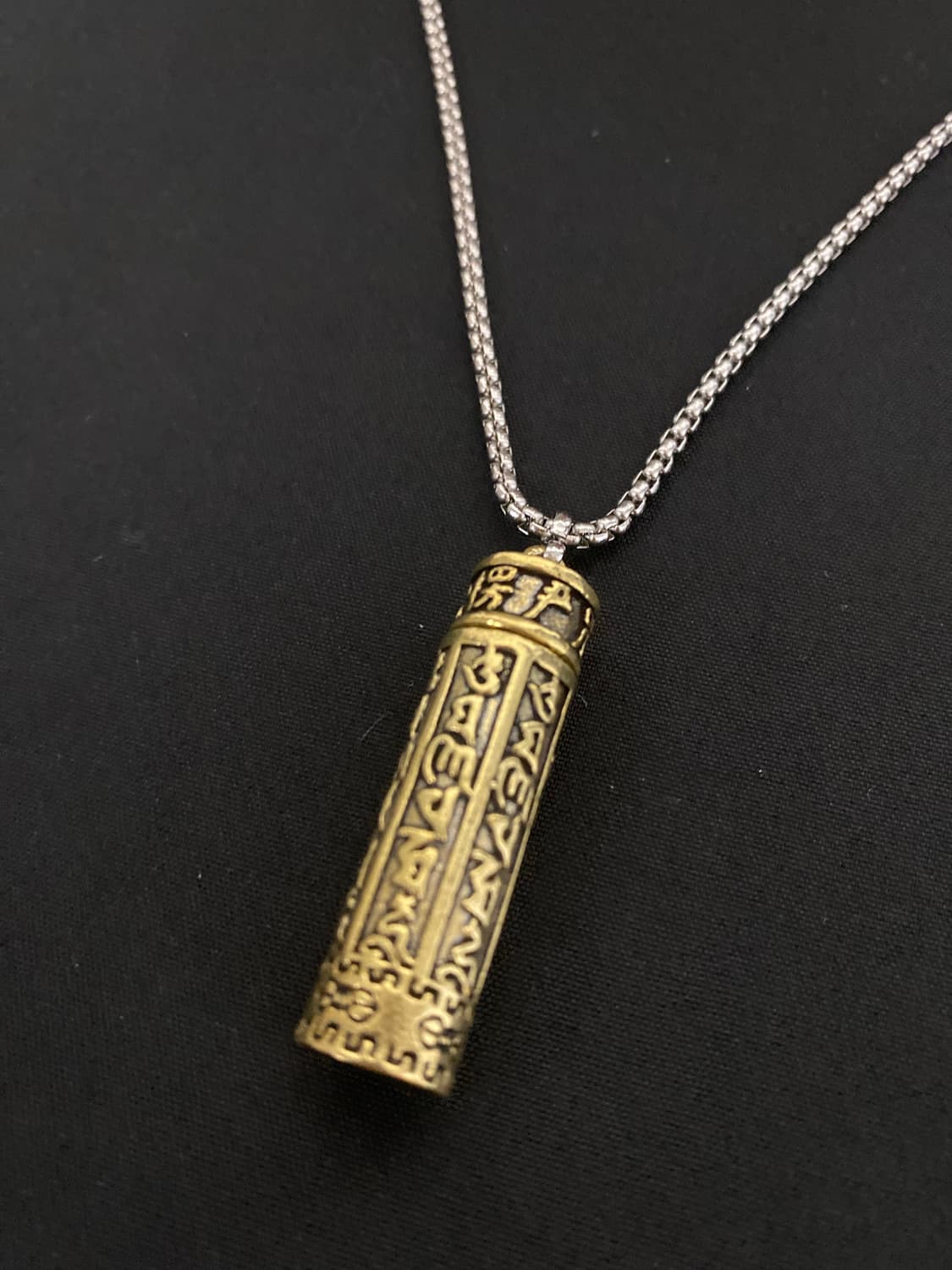티베트 만트라 육자진언 실린더 팬던트 목걸이 상품이미지2