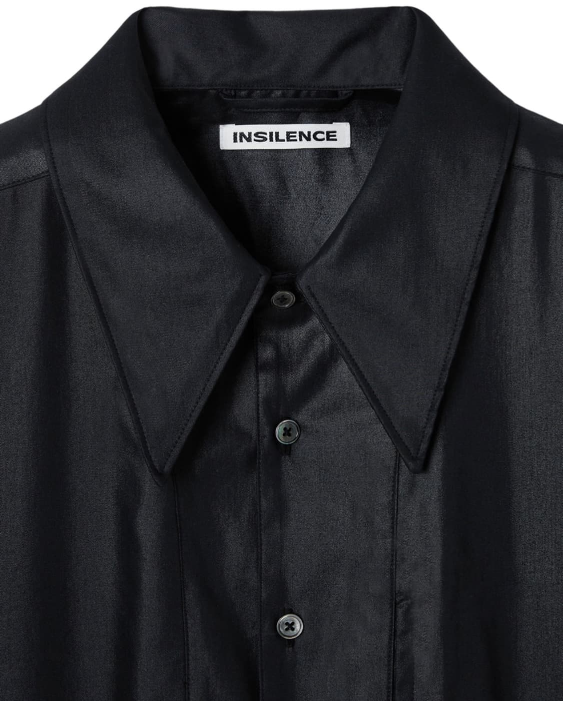 인사일런스 와이드 칼라 숏슬리브 셔츠 상품이미지3