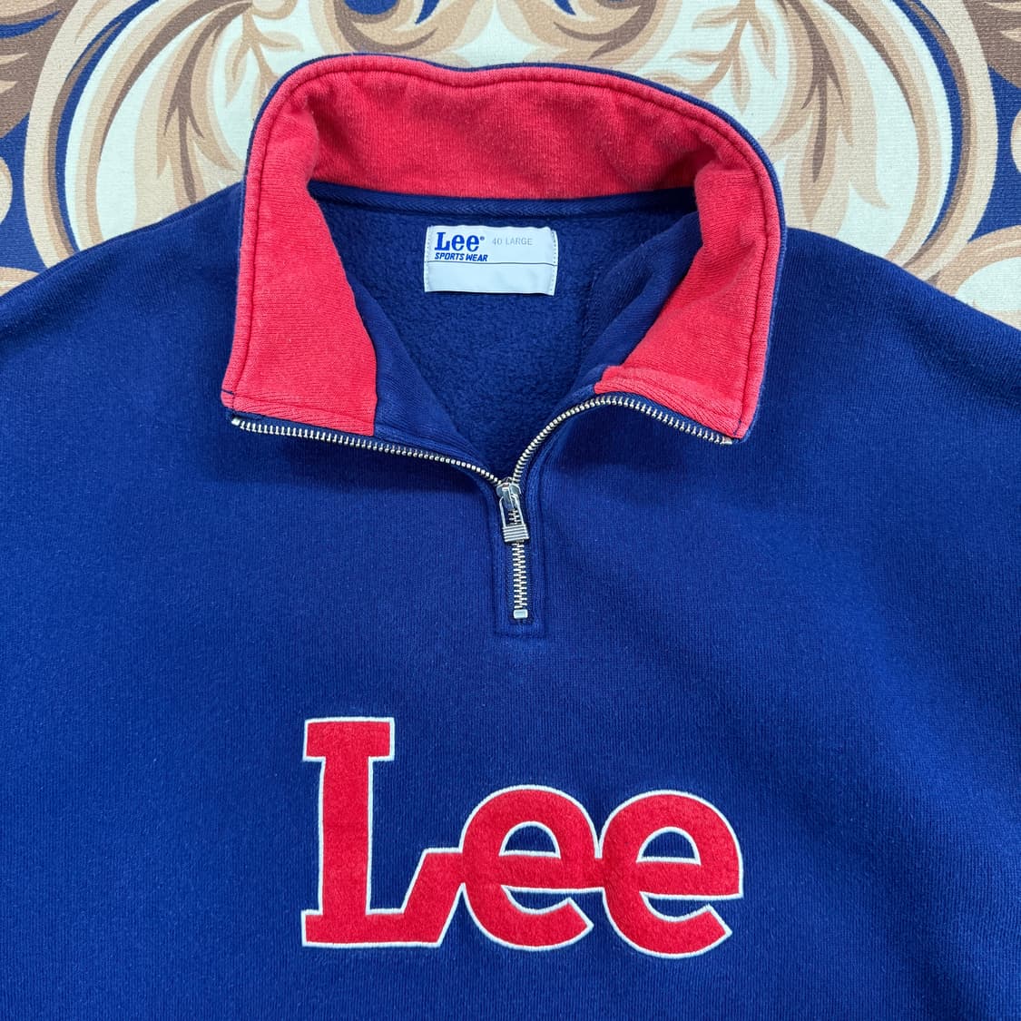 (L)JPN 리 LEE 하프집업 맨투맨(네이비,남빨) 상품이미지2