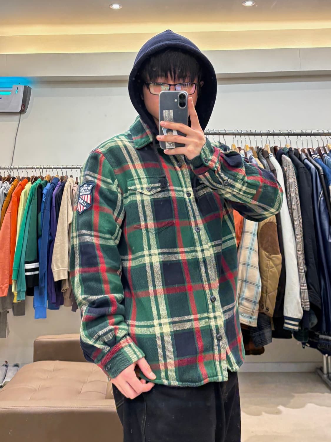 폴로 랄프로렌 플란넬 후드 셔츠 상품이미지6