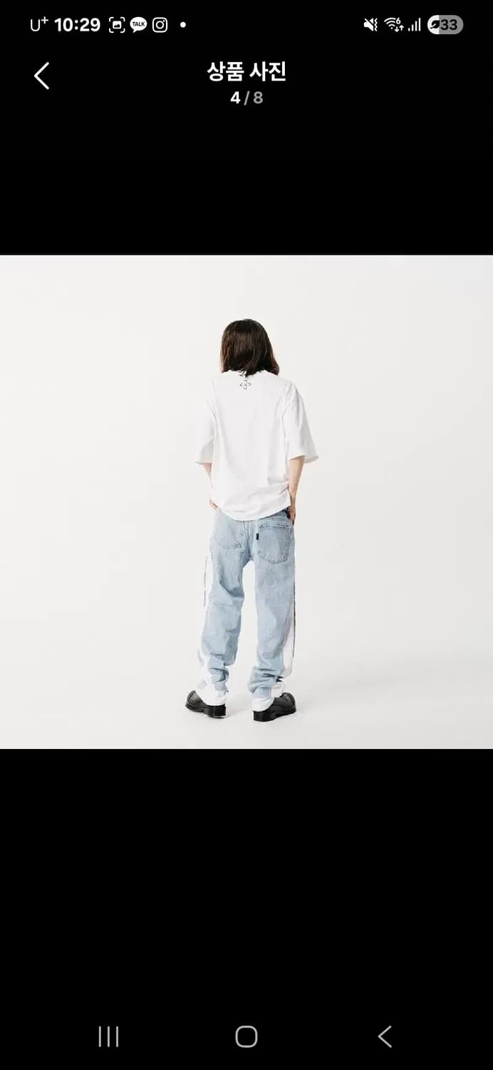 써저리 30도 팬츠 연청색 상품이미지4