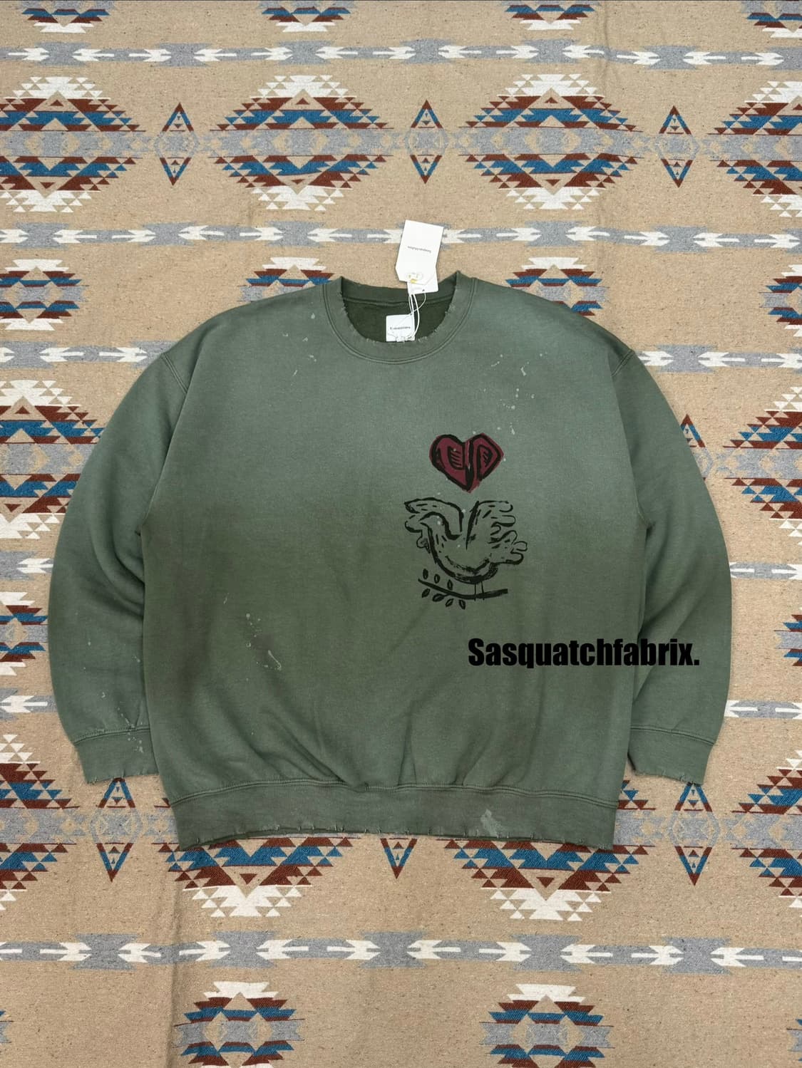 [XL] 사스콰치패브릭스 빈티지 스웻셔츠 올리브 상품이미지1