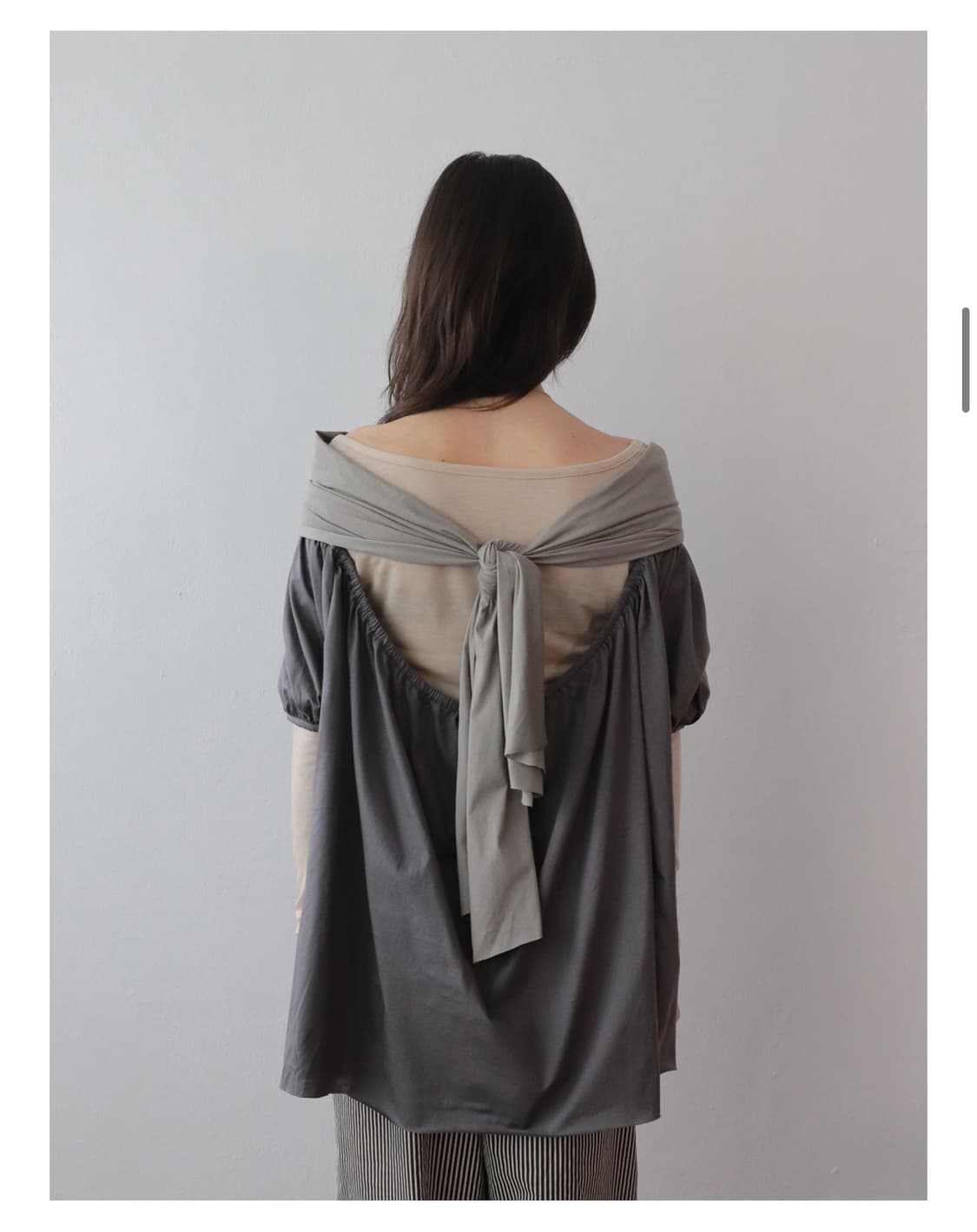 아모르샤이 AMORSHAEE Back Ribbon Top 상품이미지2