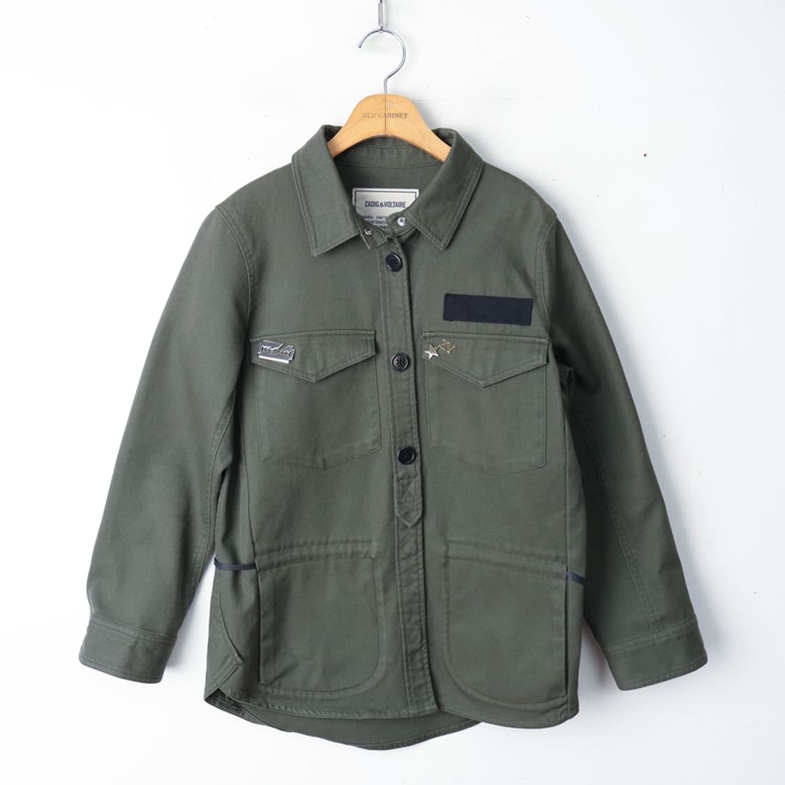 슬림55/쟈딕앤볼테르 스컬 자수 밀리터리 자켓 상품이미지1