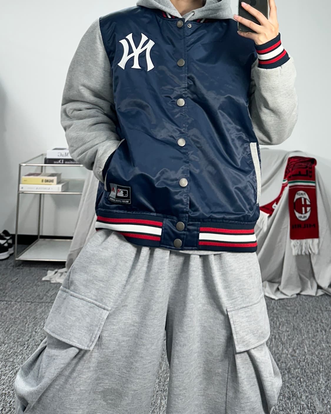 마제스틱 뉴욕양키스 네이비 스타디움 자켓 L 상품이미지3