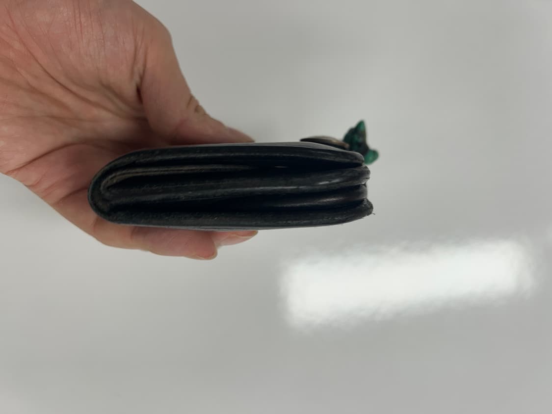 goros 고로스 블랙 새들레더 콘초 카드지갑 상품이미지4