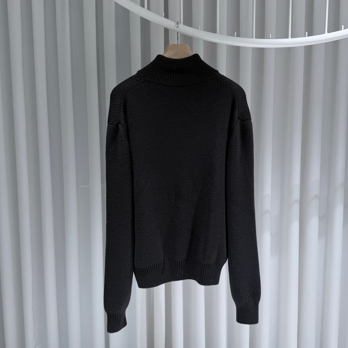 (S/54) / 톰포드 터틀넥 블랙 니트 가디건 상품이미지5