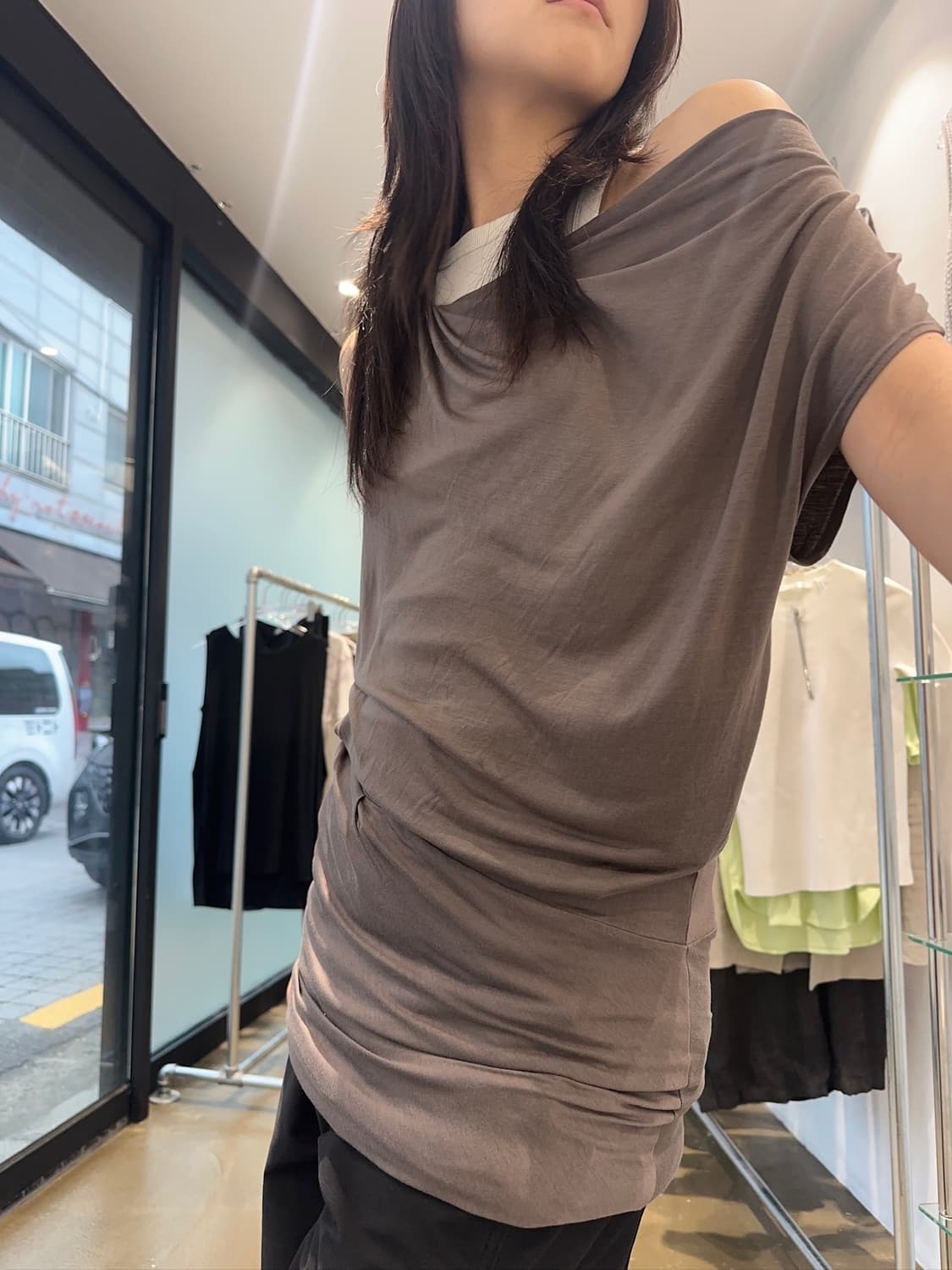 Helmut Lang Drape Midi Dress 상품이미지1