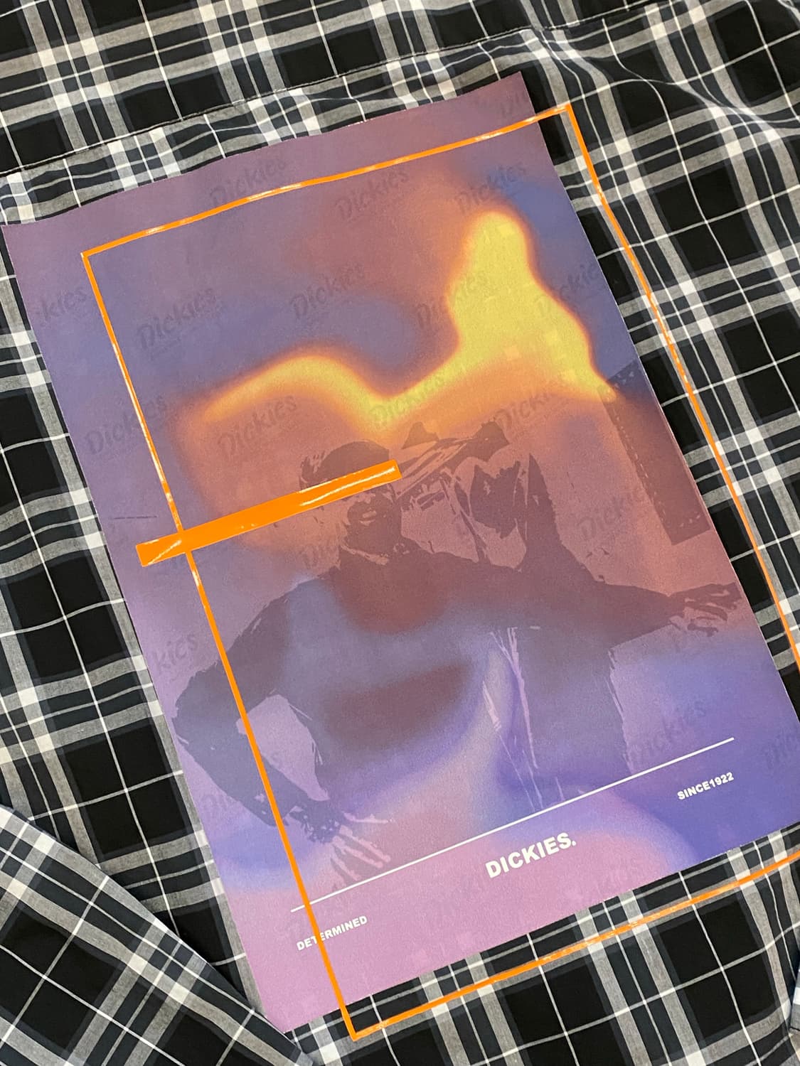 디키즈 백프린팅 오버 체크 셔츠 상품이미지2
