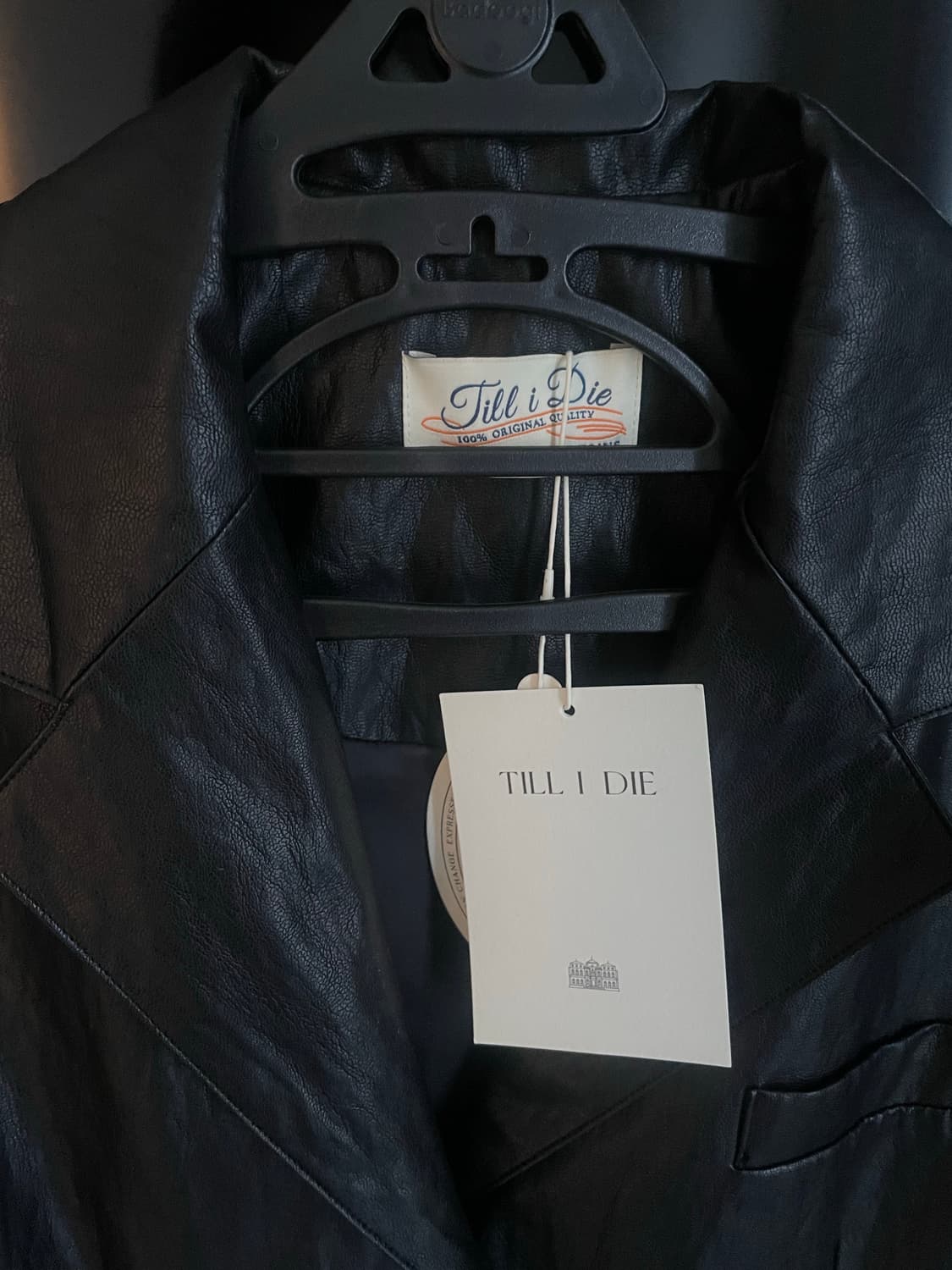틸아이다이 블랙 레더 자켓 FREE 상품이미지6