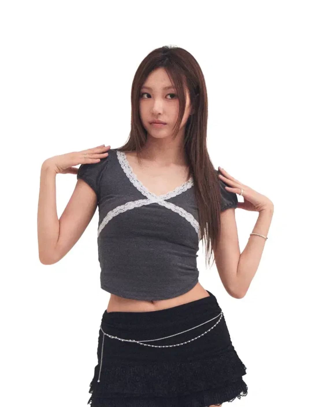 포어링 백리본 퍼프티 차콜 m 상품이미지1