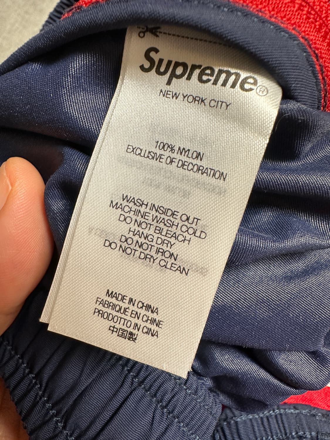 25ss Supreme contrast zip 웜업팬츠 (M) 상품이미지8