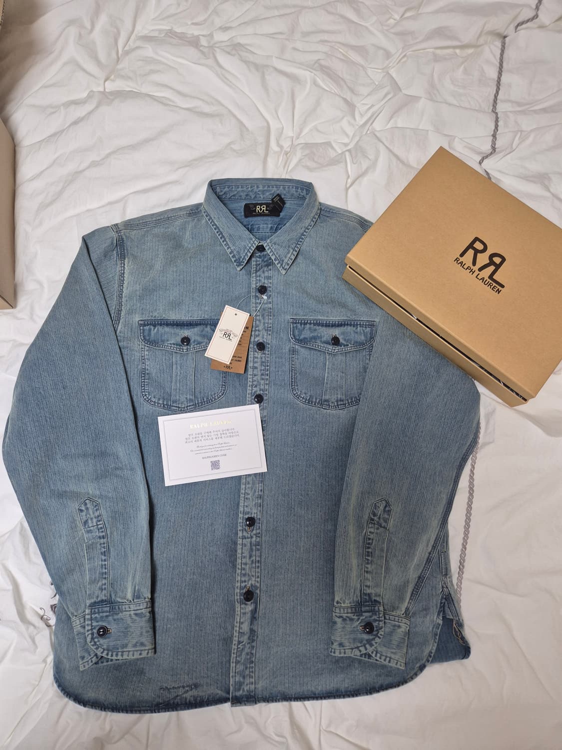 RRL 인디고 헤링본 워크셔츠L 새상품 상품이미지2