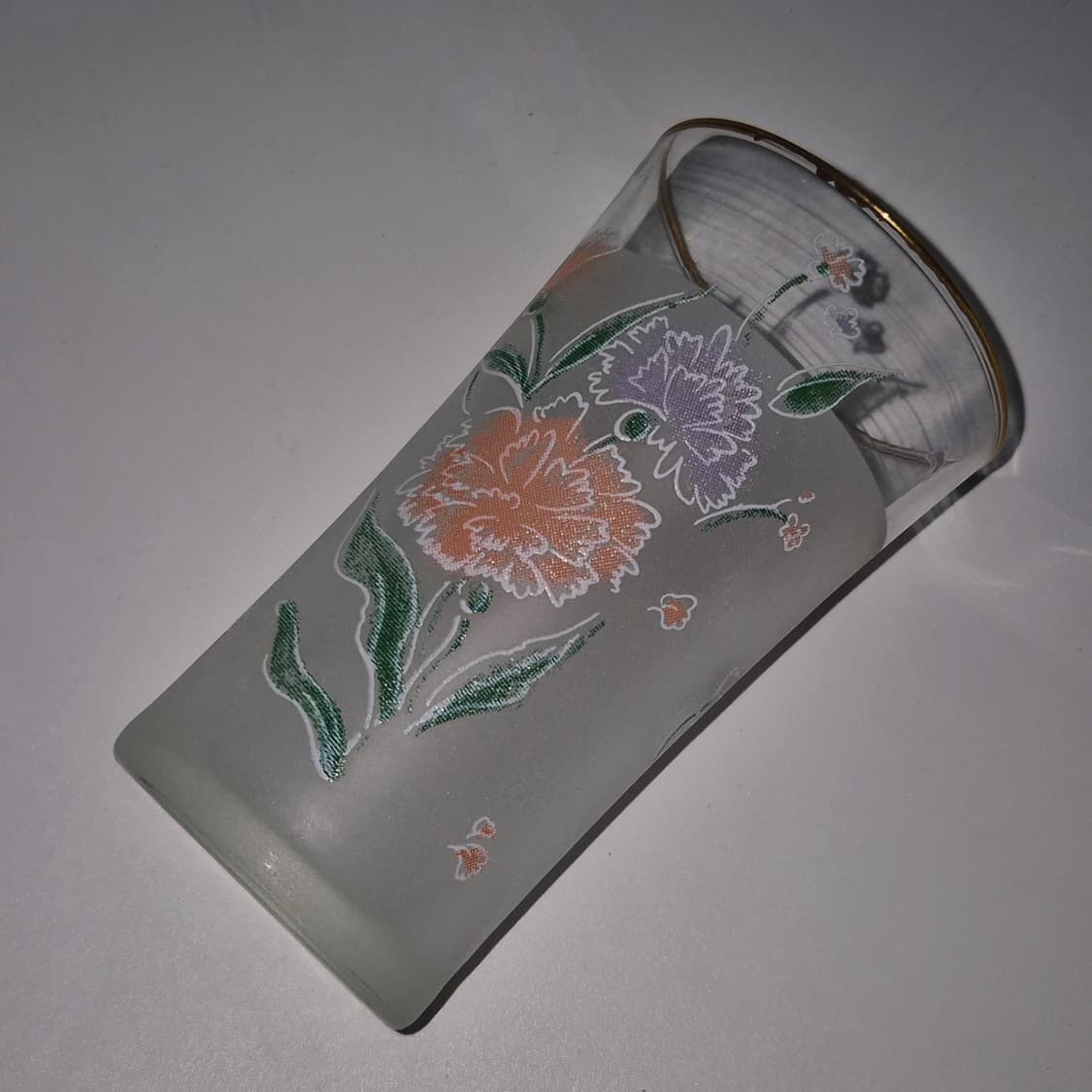 80s 카메이 불투명 카네이션 글라스&냉차 1세트 상품이미지9