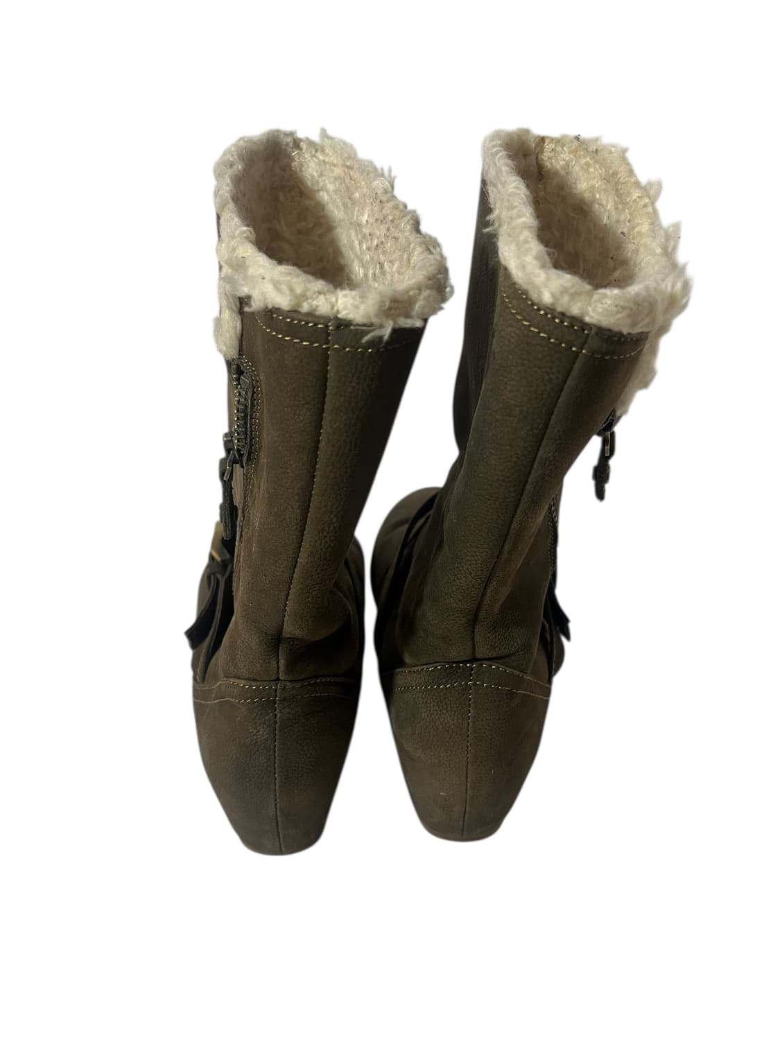 Vintage 브라운 퍼 라이닝 미들부츠  240 상품이미지4