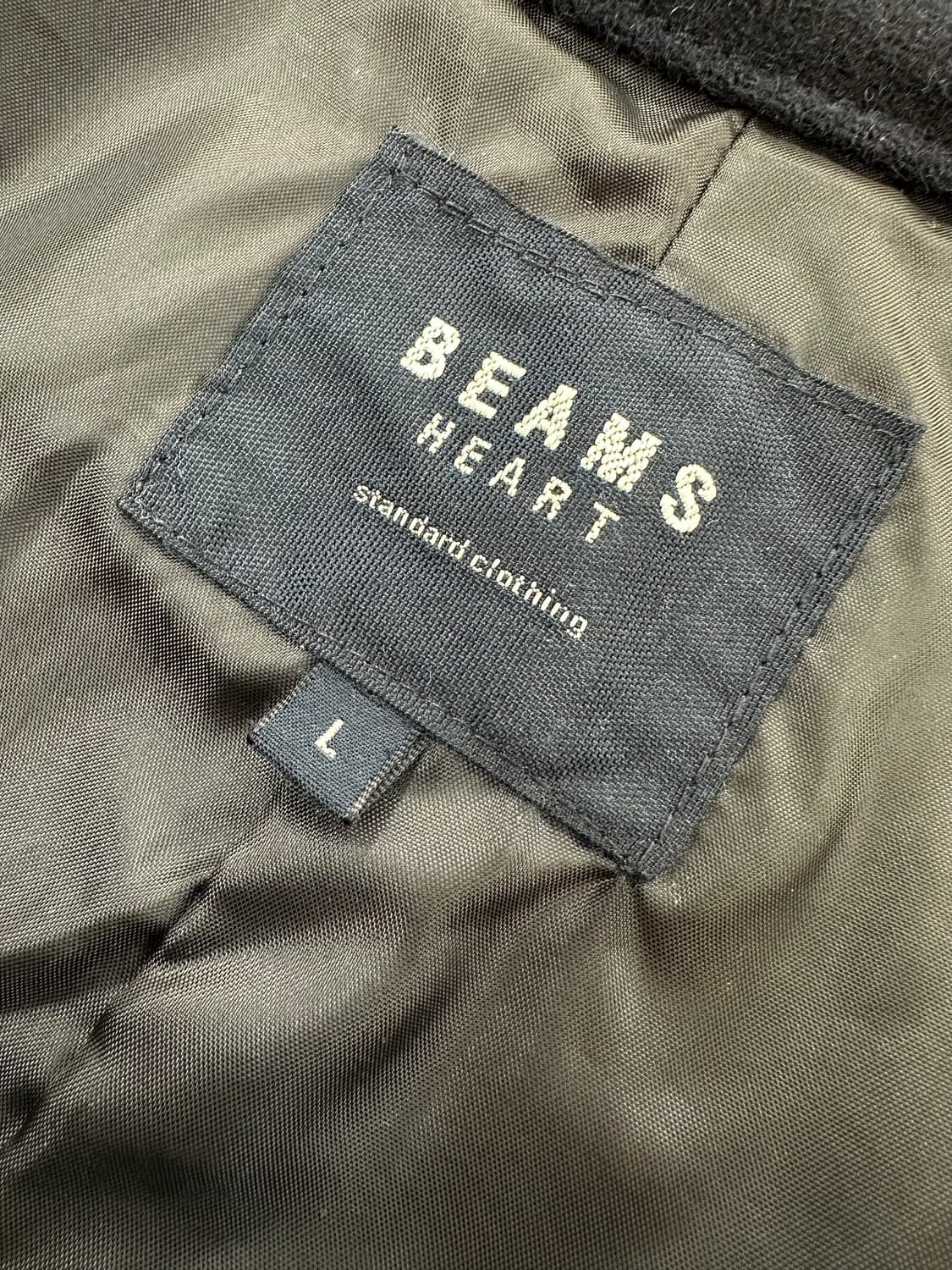 BeAMS 빔즈 울 모즈 코트 M-51 M-65 후드 다크 네이비 L 상품이미지8