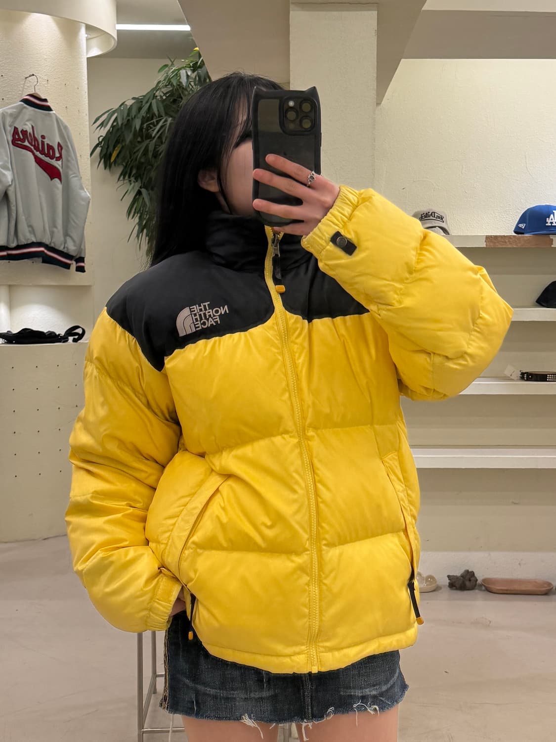 노스페이스 700 눕시 옐로 구스다운 패딩 U95 상품이미지1