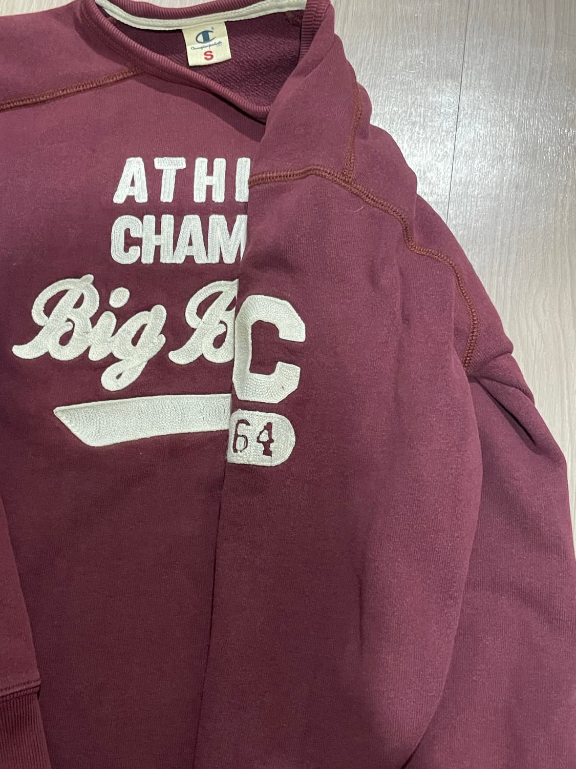 Champion 버건디 맨투맨 S 상품이미지2