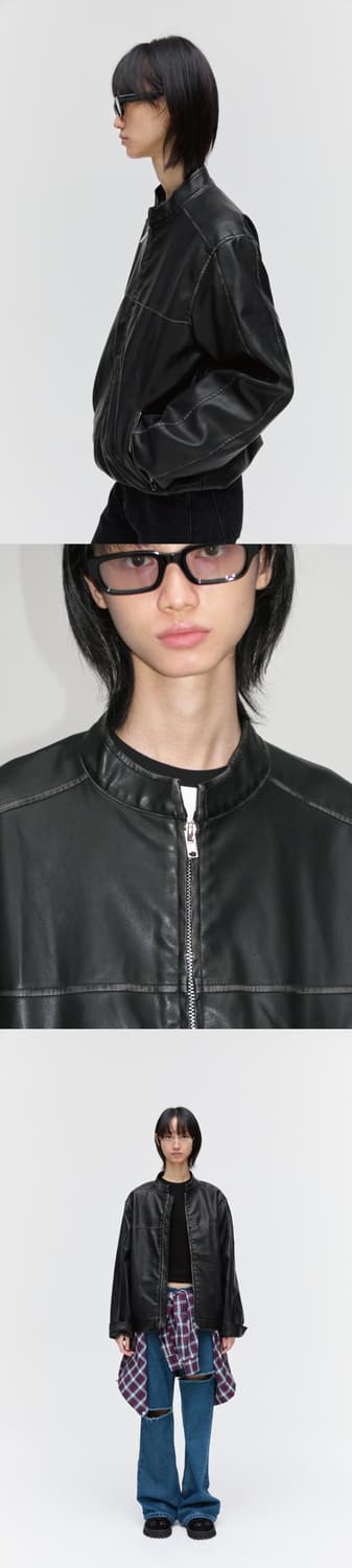 플리즈프로젝트 레더자켓 상품이미지2