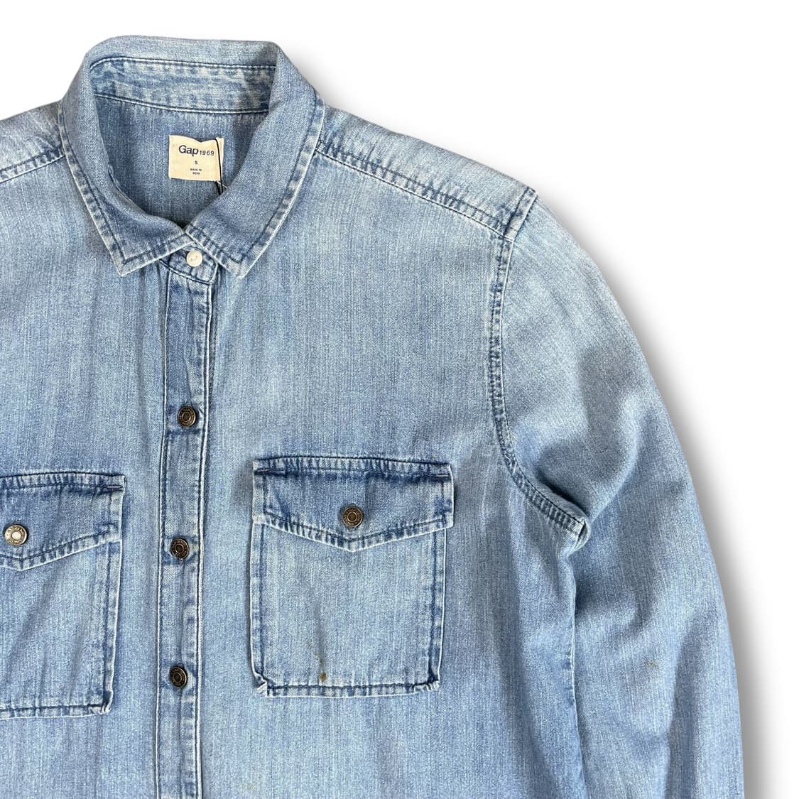 Gap 갭 웨스턴 투포켓 데님 긴팔 셔츠 S 상품이미지3