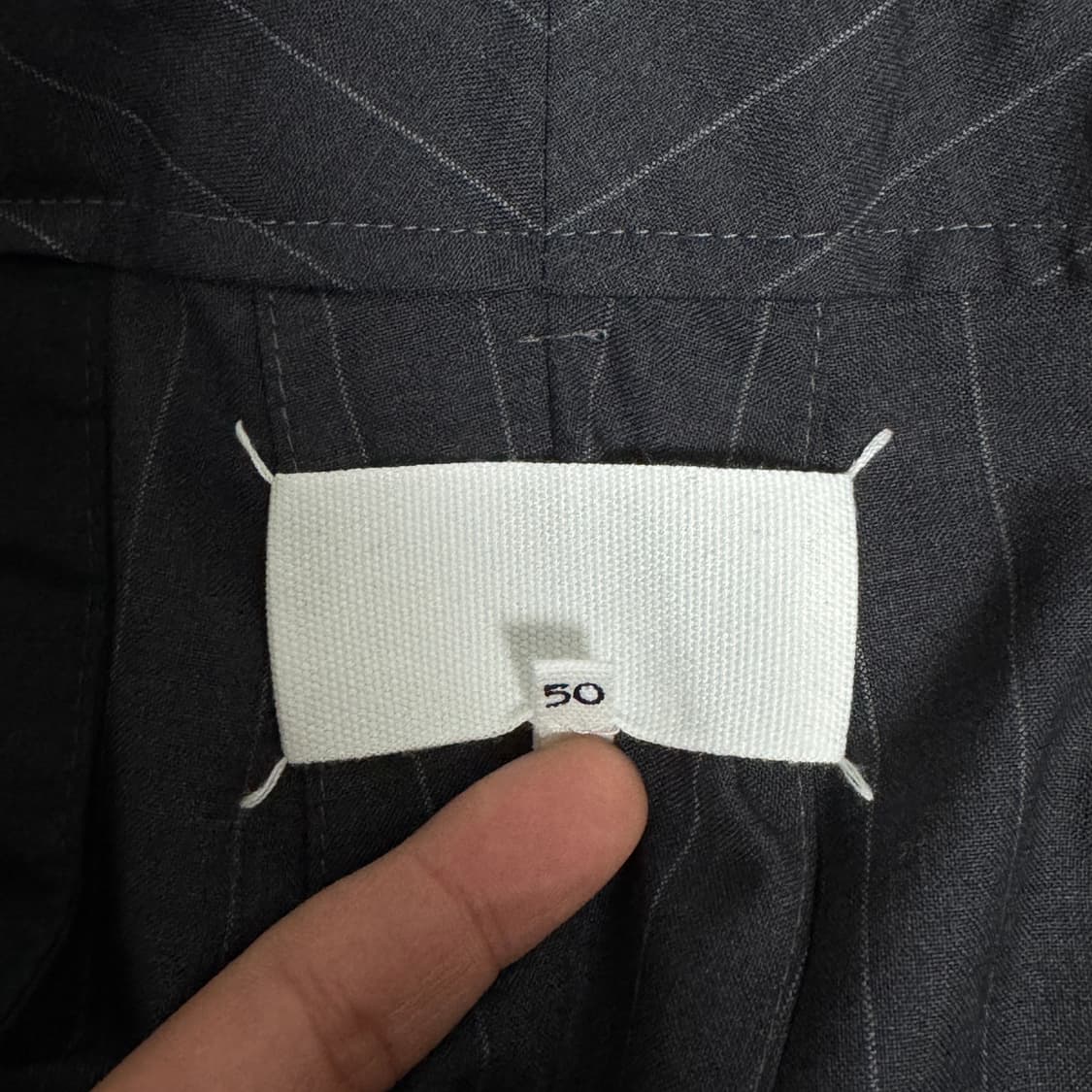 메종 마르지엘라 그레이 스트라이프 울 슬랙스 50 사이즈 새상품 상품이미지5