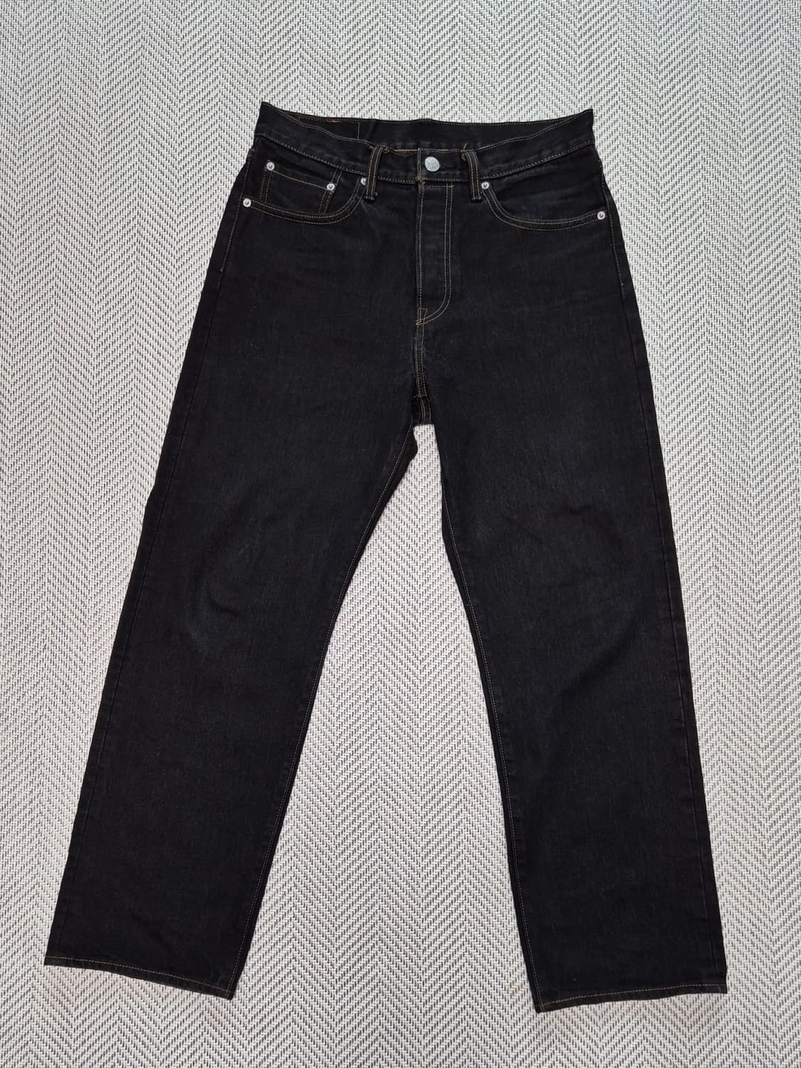 스투시 x 리바이스 크리스피 린스 568 진 블랙 상품이미지2