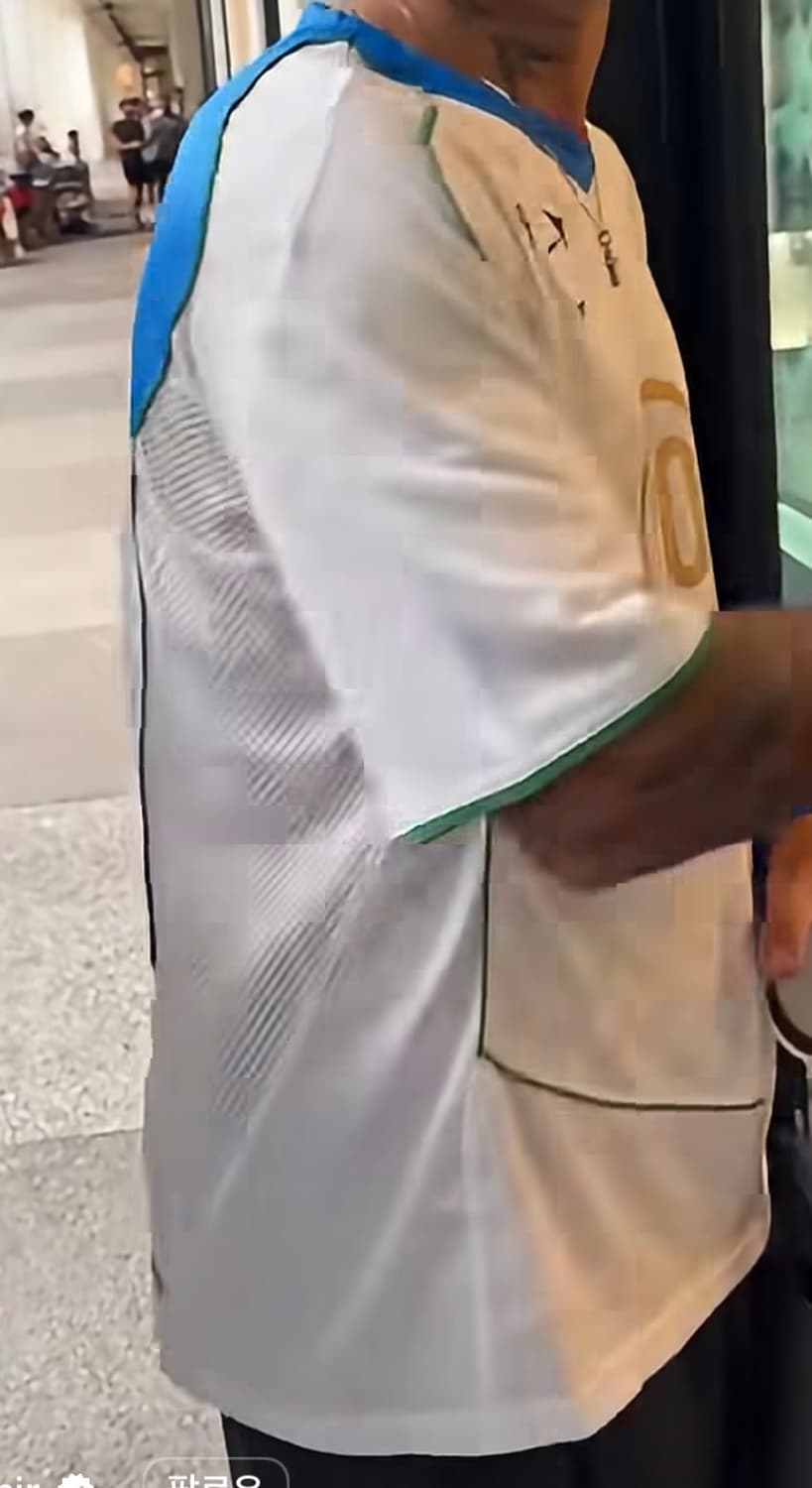 나이키 토탈 90 드라이핏 사커 저지 화이트 이탈리아 블루 상품이미지3