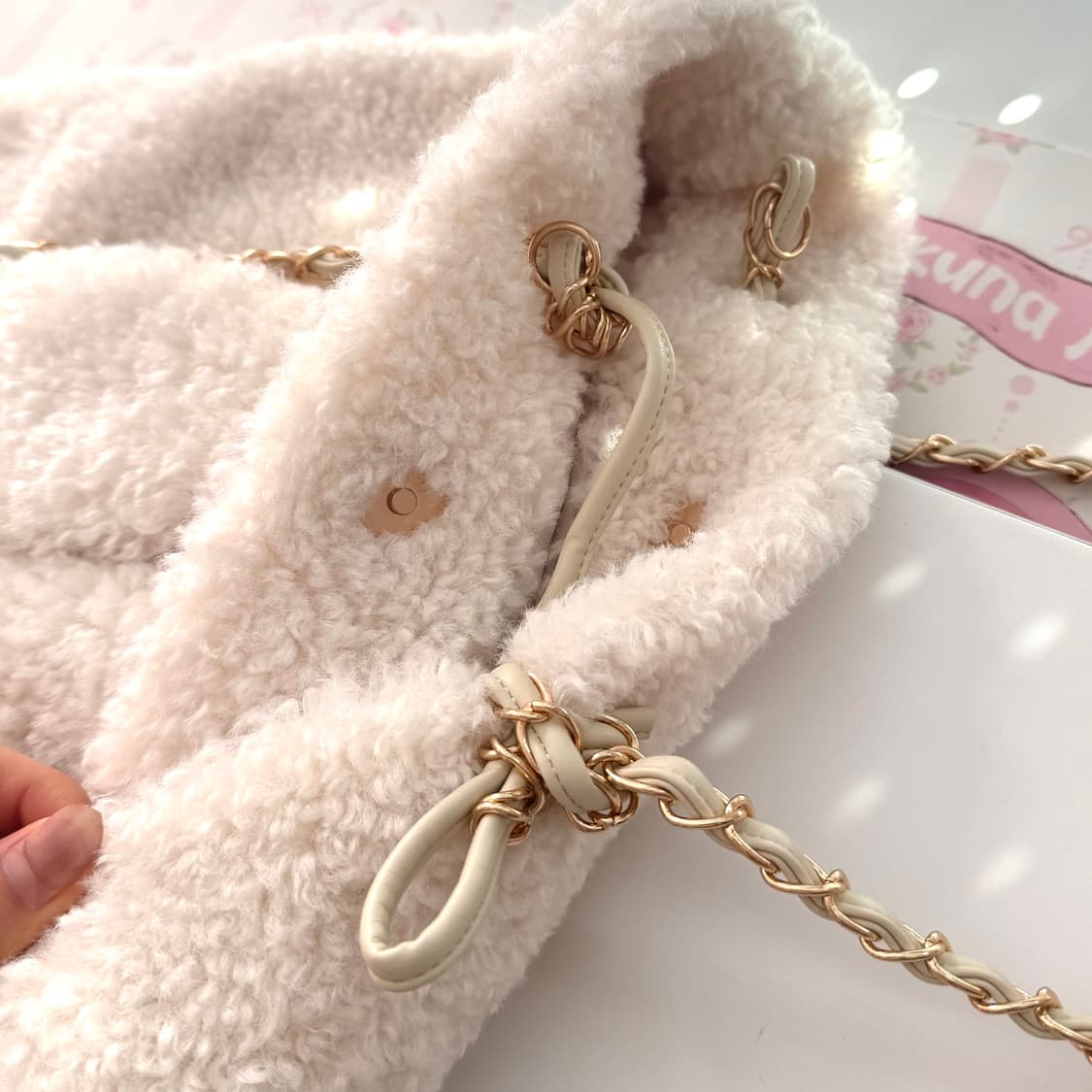 일본 미피 뽀글이 체인백 상품이미지6