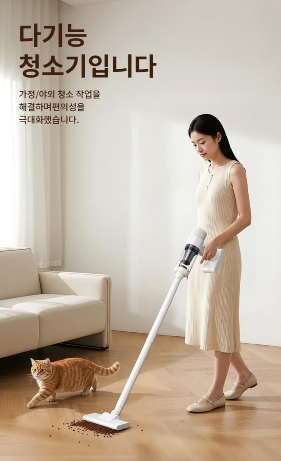 무선 청소기 흡입불기 2in1 일체형 강력흡진 청소기 가정용 차량용 
흡 상품이미지2