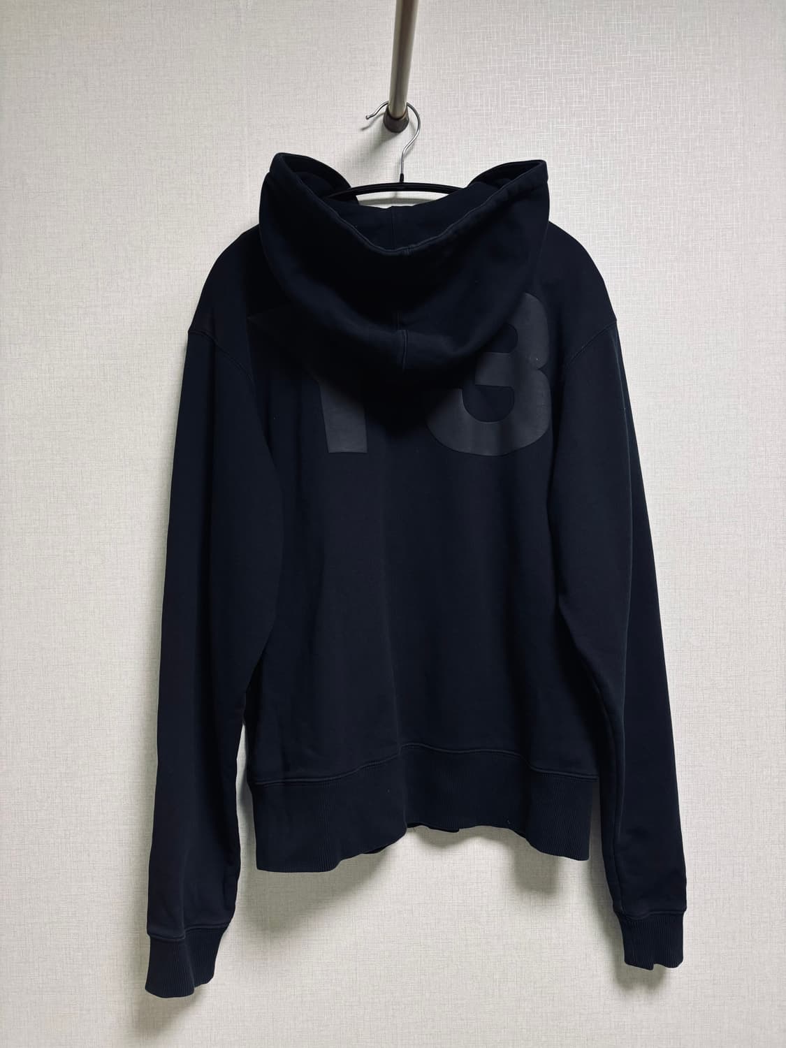 Y-3 로고 백프린트 블랙 후드집업 상품이미지3