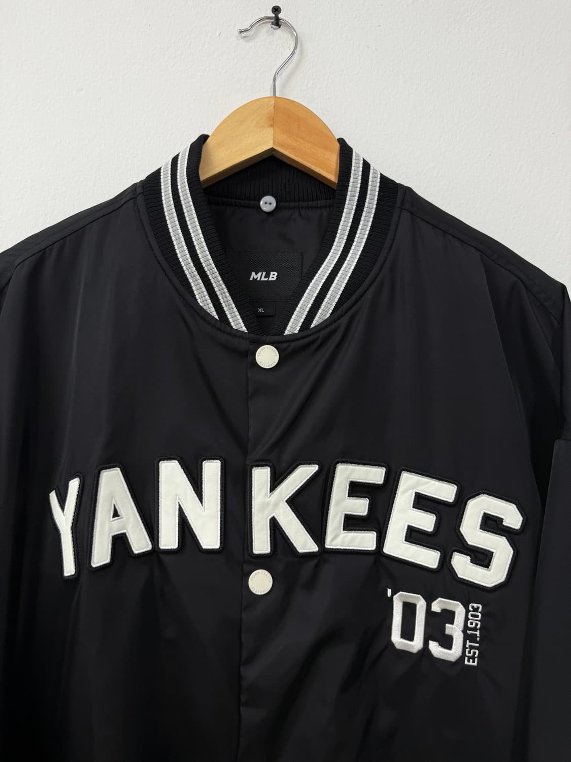 105 XL 사이즈 남성 MLB 나일론 바시티 자켓 상품이미지3