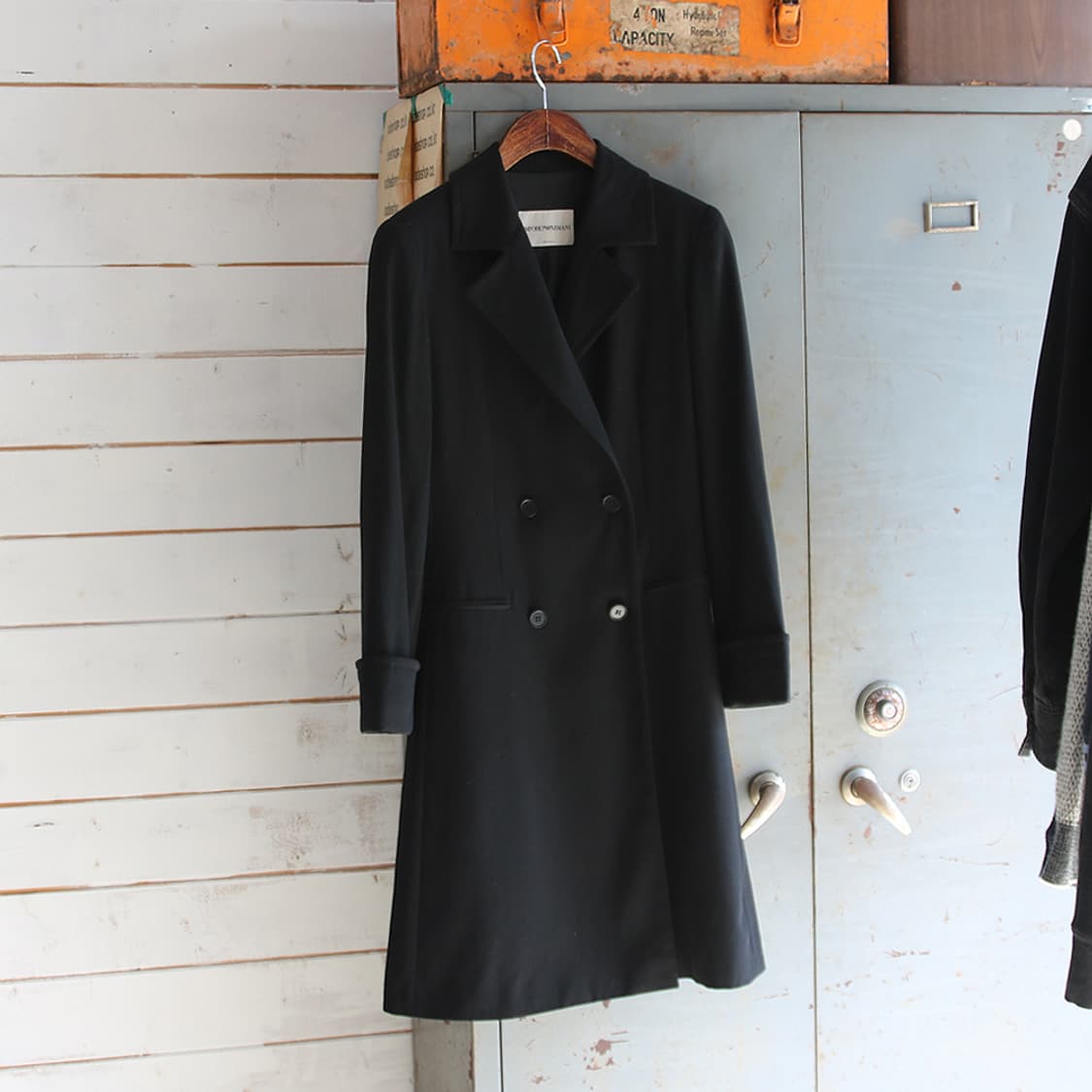 EMPORIO ARMANI 울 더블 브레스트 코트 (여성용 40) 상품이미지2