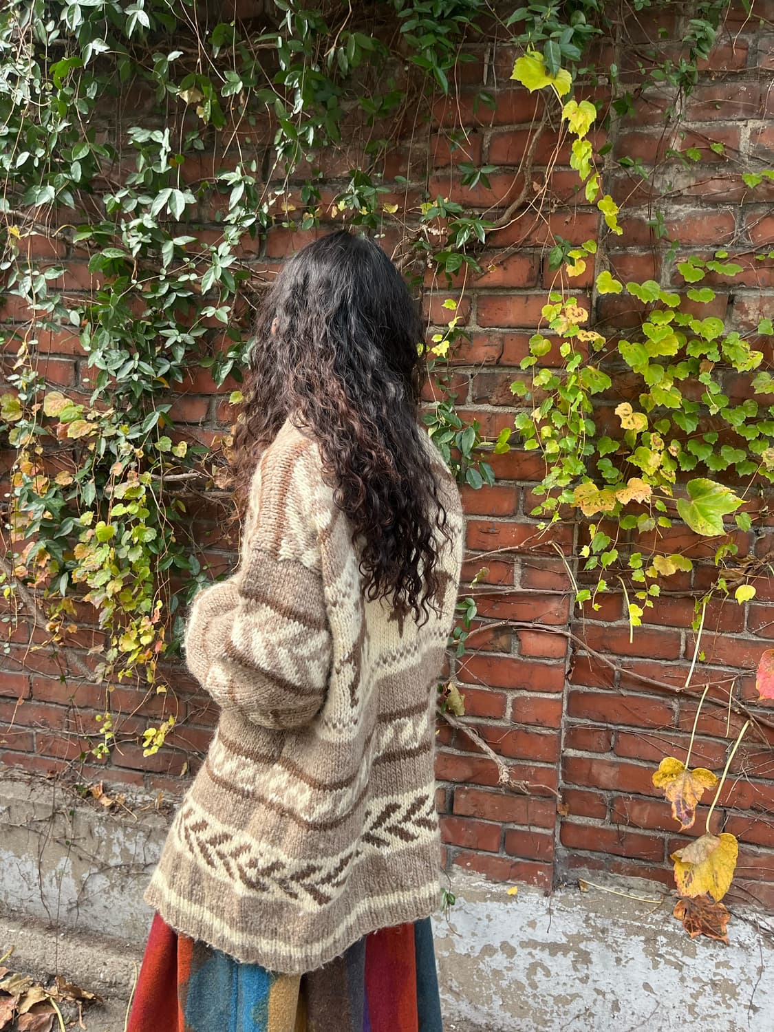 노르딕 패턴 울 니트 가디건 상품이미지5