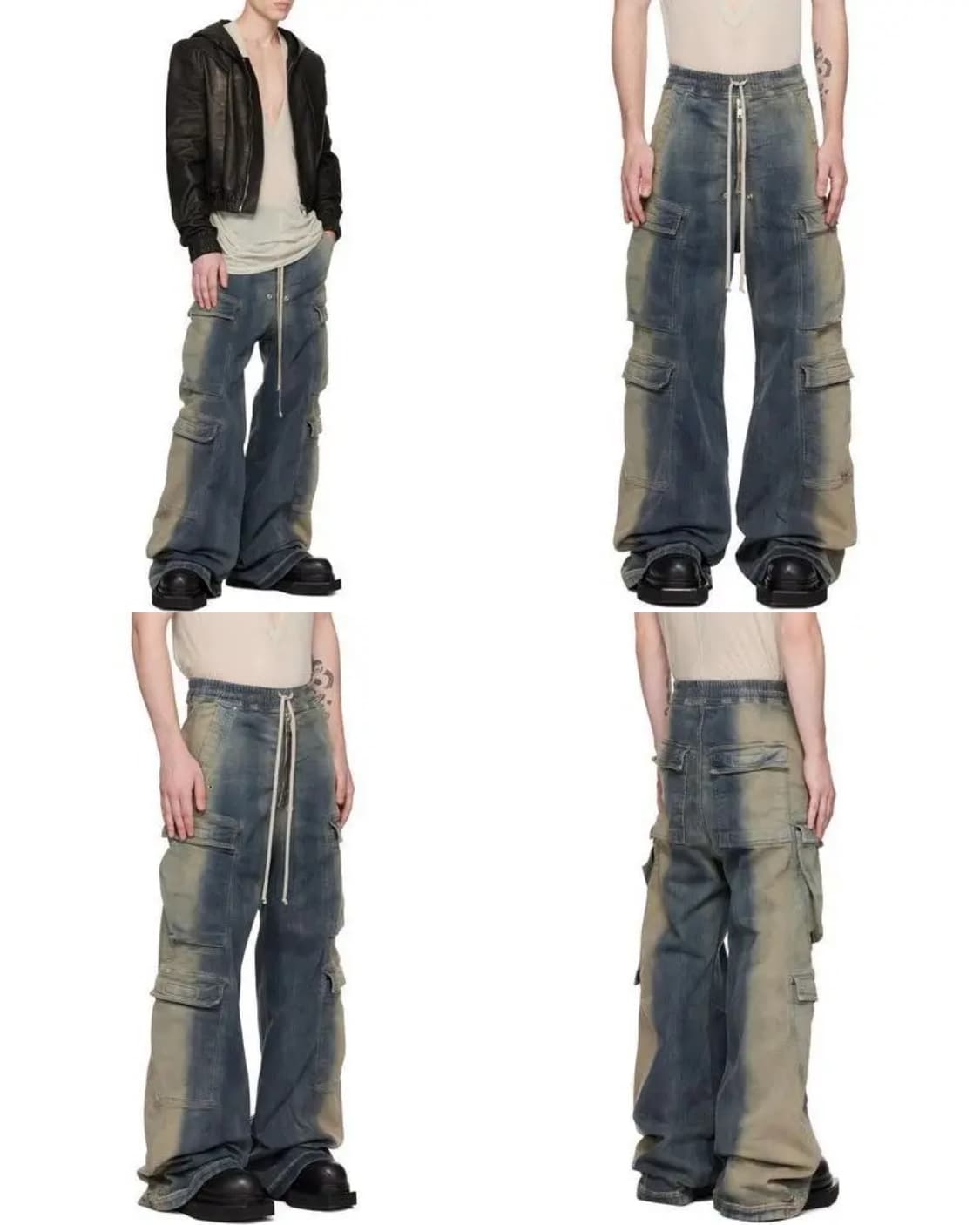 릭오웬스 더블 카고 점보 벨라스 진 미네랄 펄 디그레이드 46 상품이미지4