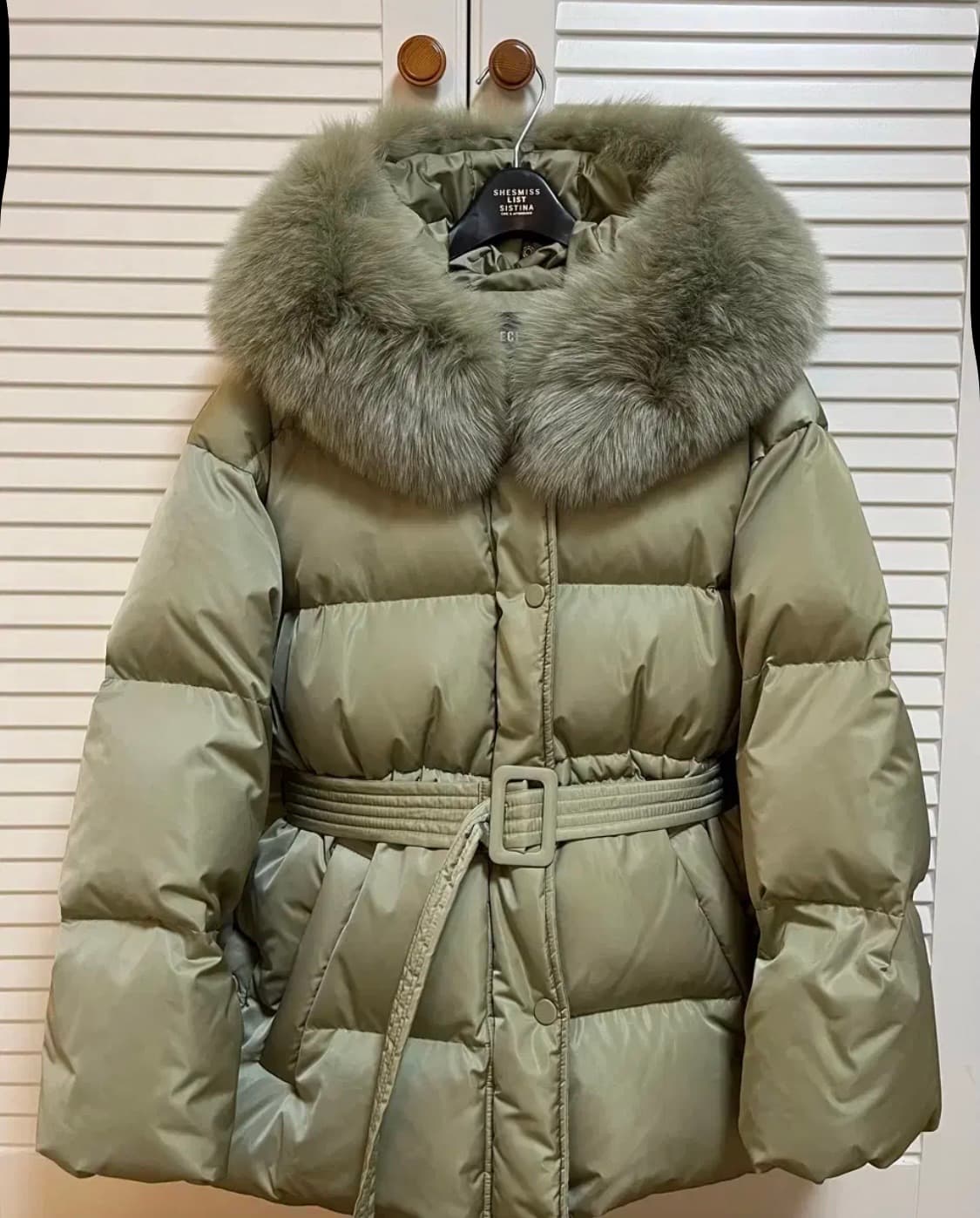 레브시티 벨트폭스패딩(카키) 상품이미지7