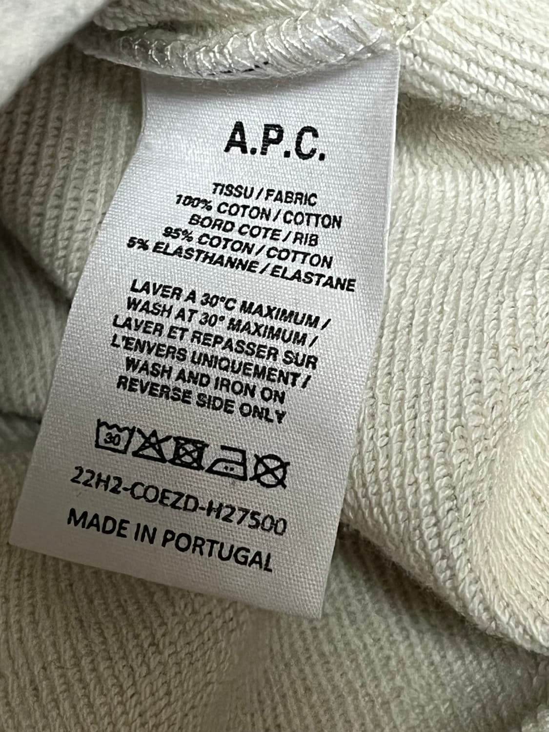 무신사구매) 아페쎄 루퍼스 로고 맨투맨 라이트 그레이 M 상품이미지3