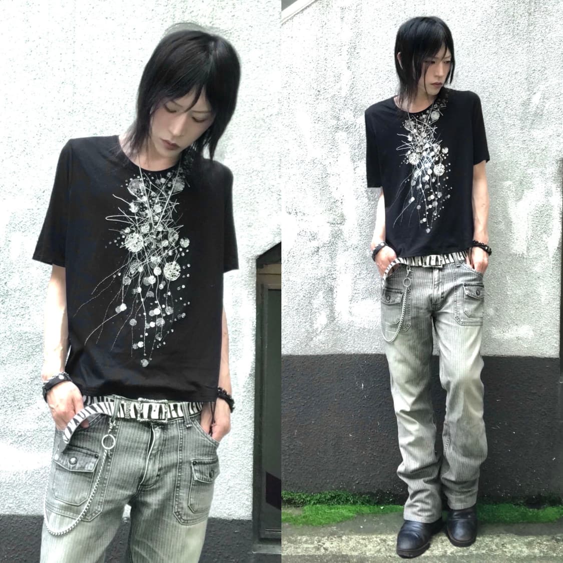 Stripe pocket boots cut jean 상품이미지1