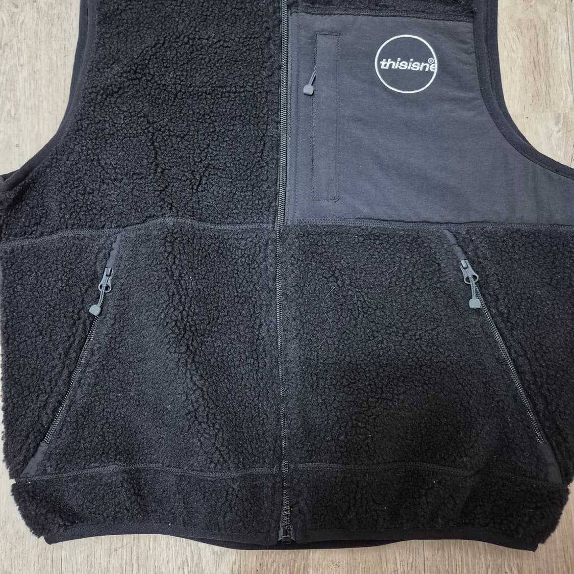 디스이즈네버댓 써클로고 플리스 후리스 조끼 S(90) 상품이미지3