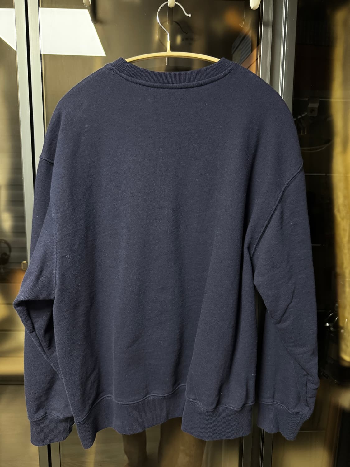 시눈 부클 로고 맨투맨 네이비 상품이미지7