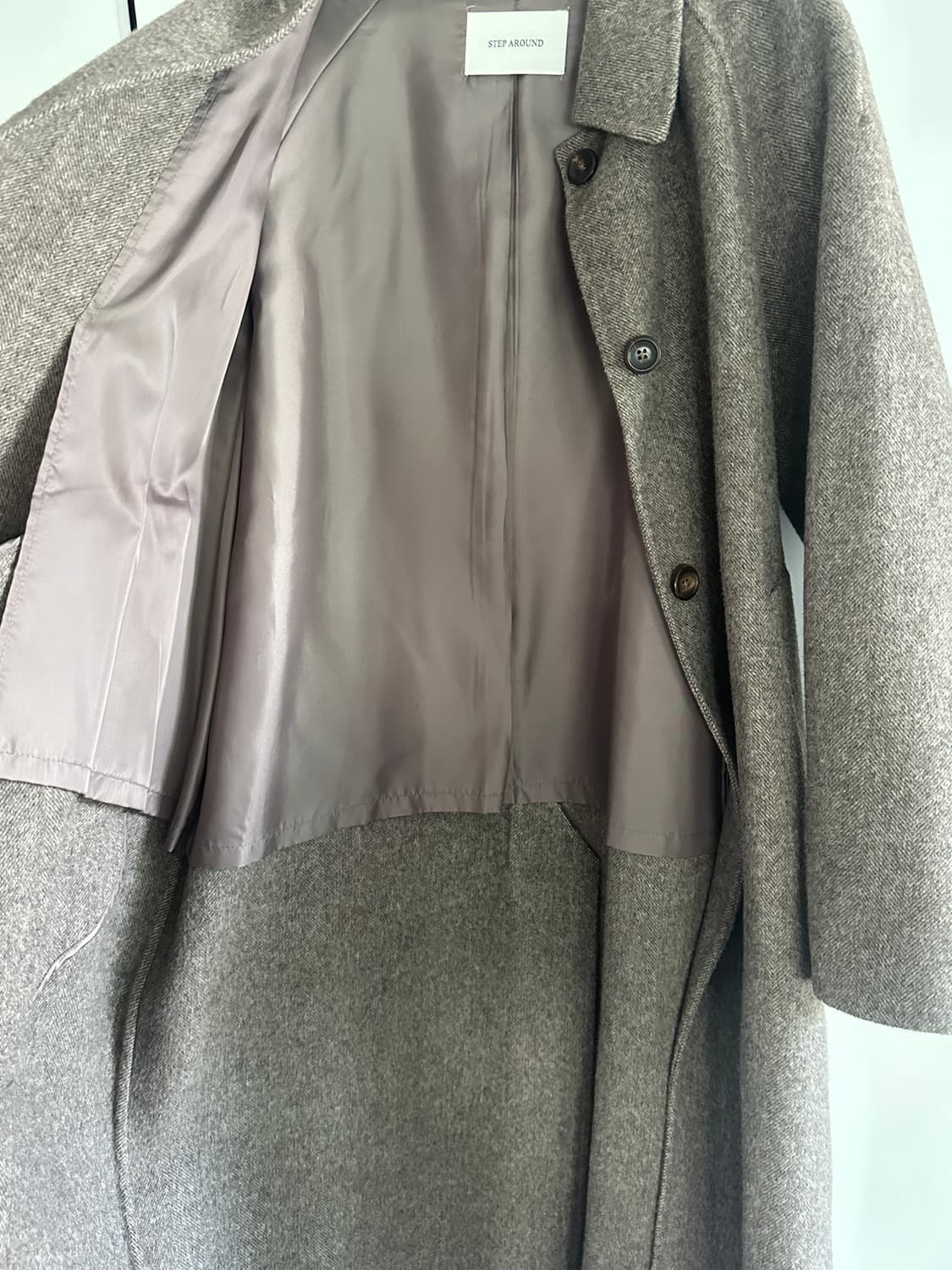 스텝어라운드 핸드메이드 헤링본 코트 상품이미지5